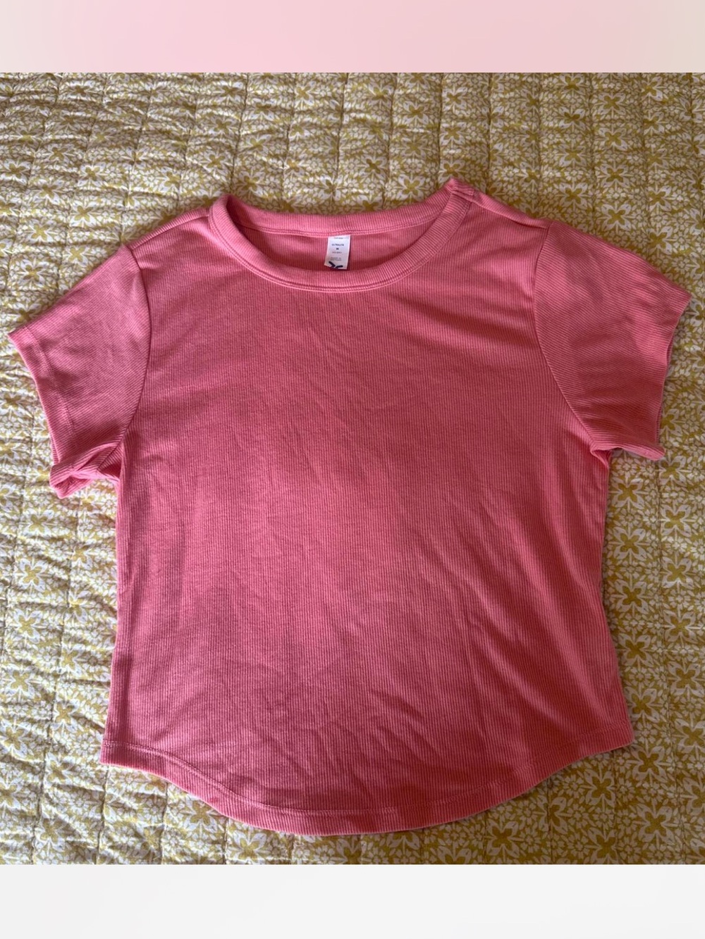 Old Navy Pink Ribbed Crop Top